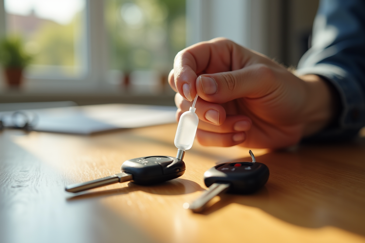 Main tenant un ballon de test d